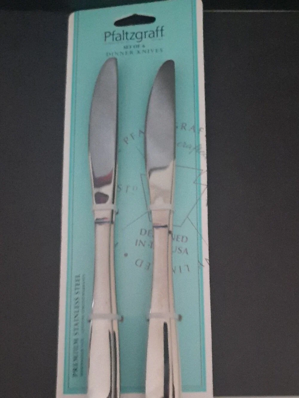 Set Of 6 Pfaltzgraff Premium Stainless Steel Dinner Knives